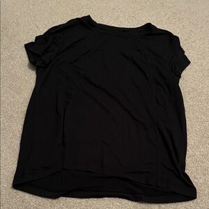 Avia Black Short Sleeve Scoop Neck Top